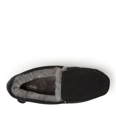 Fireside By Dearfoams Men's Melbourne Genuine Shearling Moccasin Slipper - Picture 10 of 20