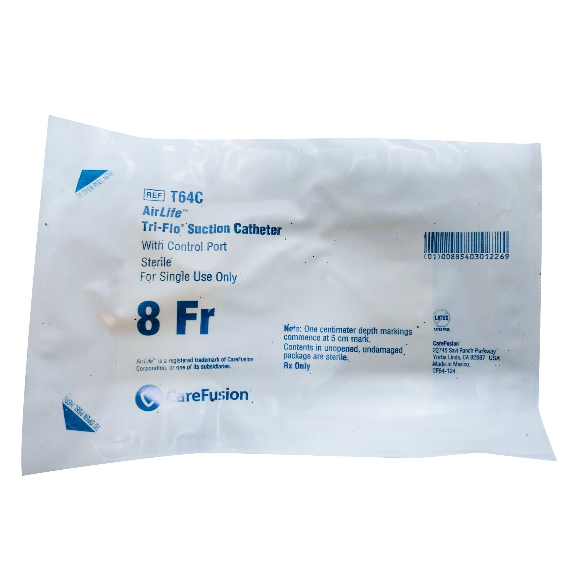 AirLife® Single Style Suction Catheter, Straight Type, Up to 20 cm length
