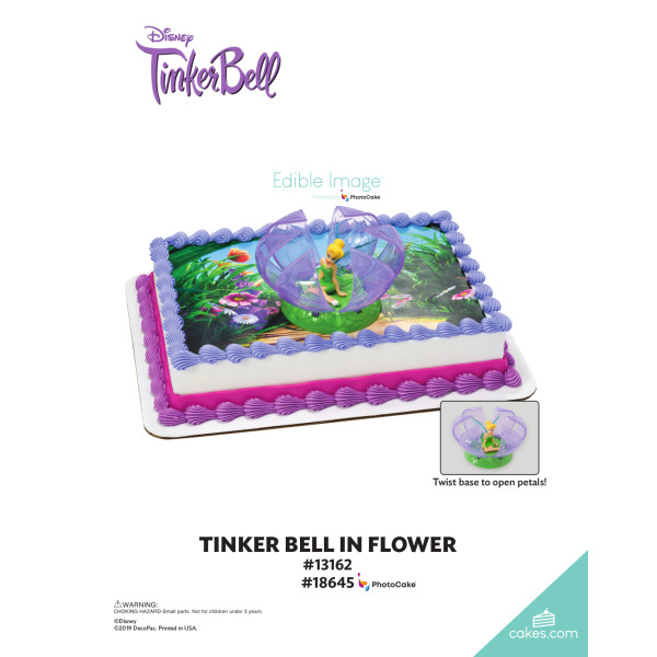 Disney's Tinker Bell in Flower The Magic of Cakes® PhotoCake® Enhanced Background Page