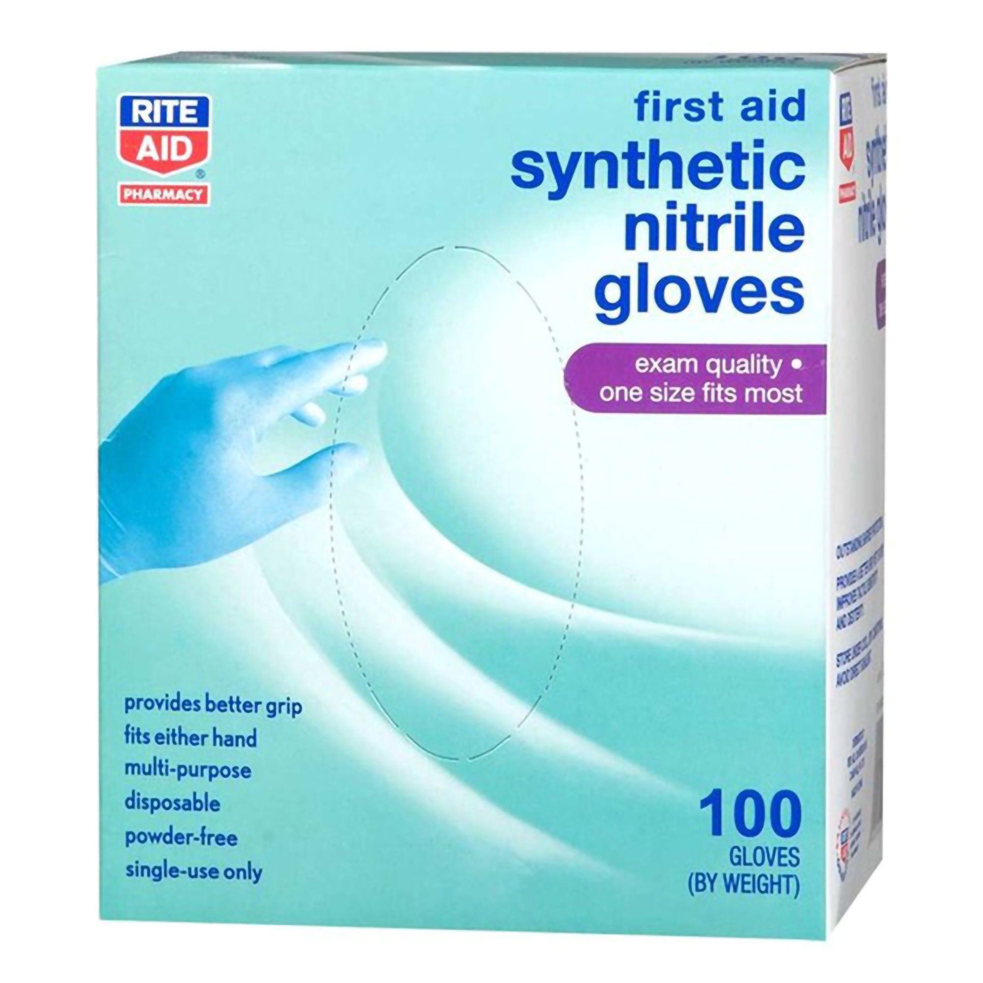 Rite Aid® Nitrile Exam Glove, Medium, Blue
