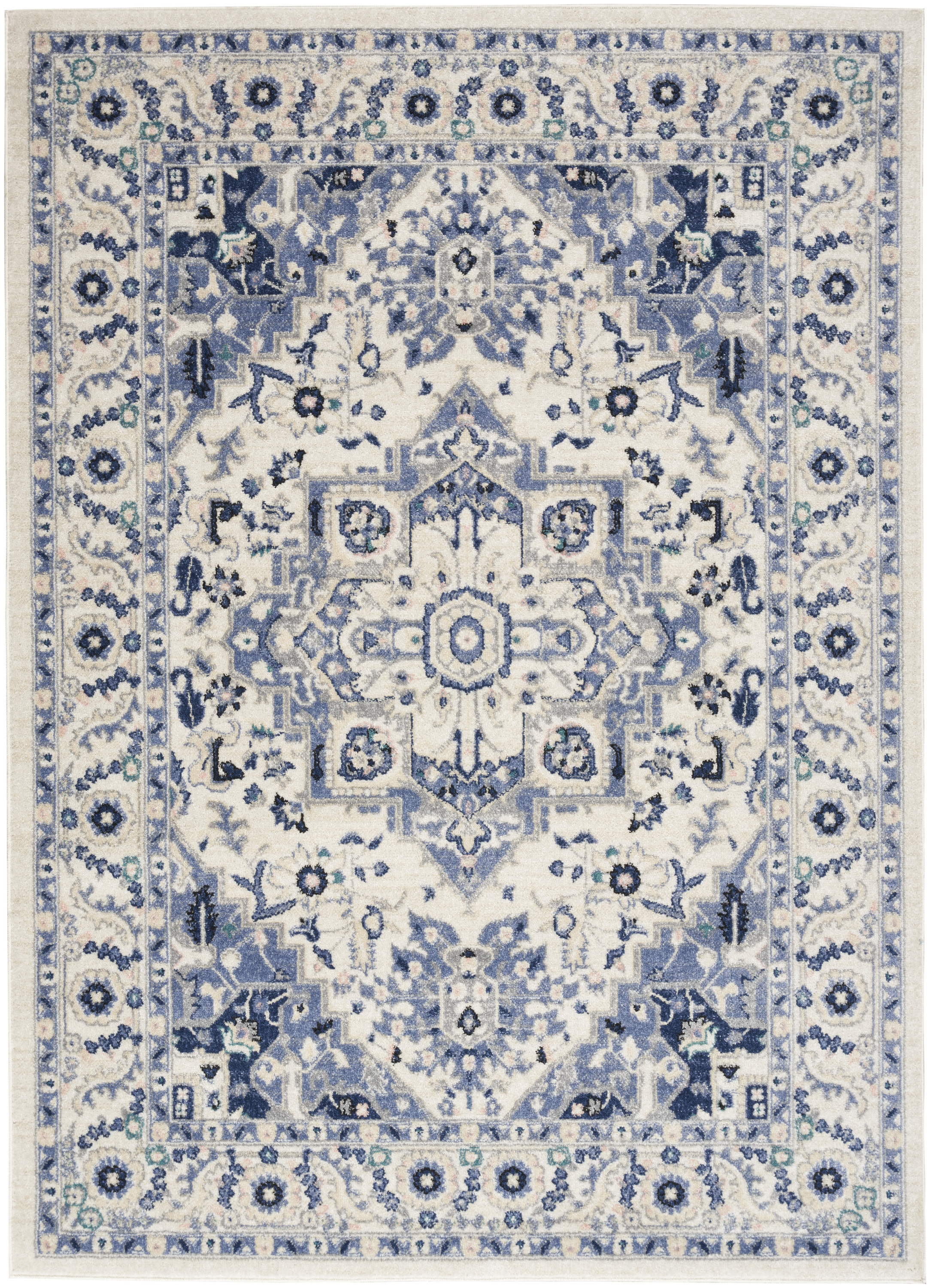 Nourison Passion 5'3" x 7'3" Ivory/Grey Bohemian Indoor Rug