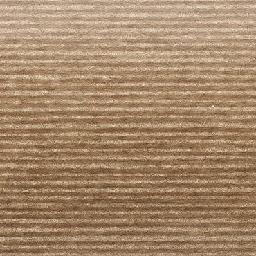 Beige corduroy fabric with narrow horizontal ribs â€” lying flat, showing pronounced ribbed texture â€” close-up macro view under warm, even lighting, no surrounding objects.