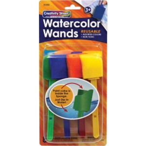 Watercolor Wands with Paint, 8 Assorted Colors, 1-3/8" x 5-1/2", 8 Wands