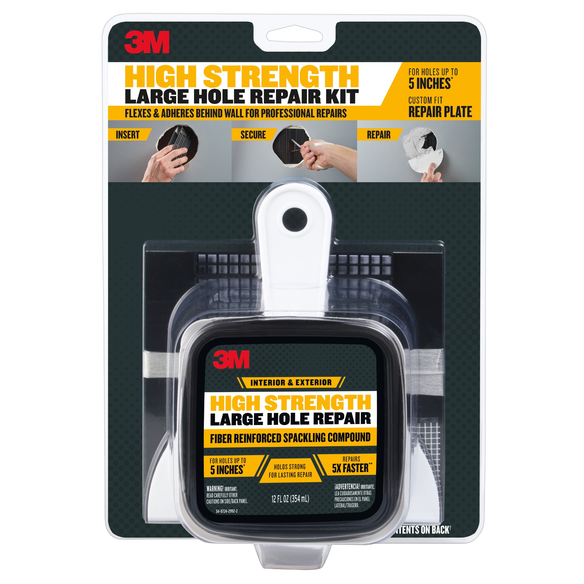 SKU 7100203788 | 3M™ High Strength Large Hole Repair Kit LHR-KIT