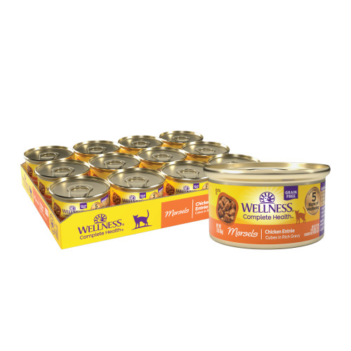 Wellness Complete Health Morsels Cubed Chicken Entree Front packaging