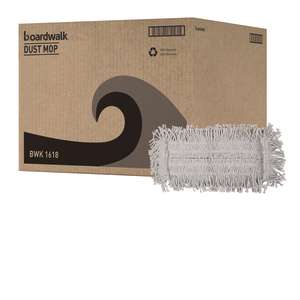 Boardwalk, Disposable Cotton Dust Mop, 18"W, Natural