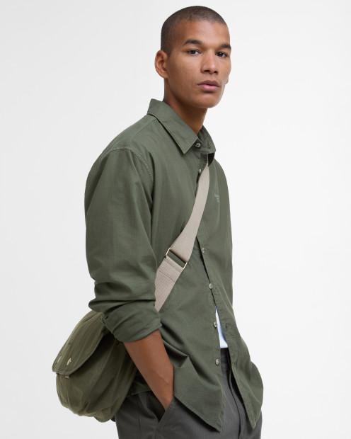 Garment Dyed Oxford Relaxed Long-Sleeved Shirt Light Sage