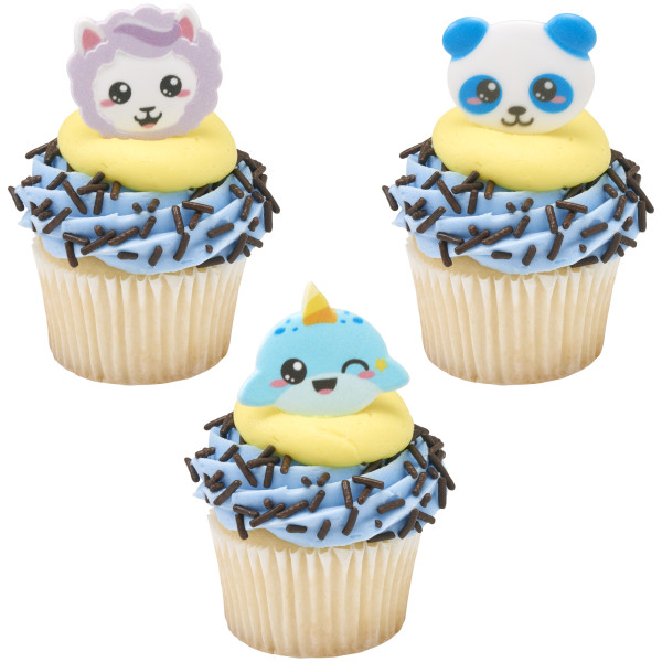 Kawaii Characters Cupcake Rings