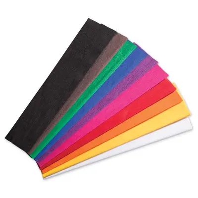 Creativity Street  Crepe Paper, 10 Assorted Colors,  20" x 7-1/2', 10 Sheets