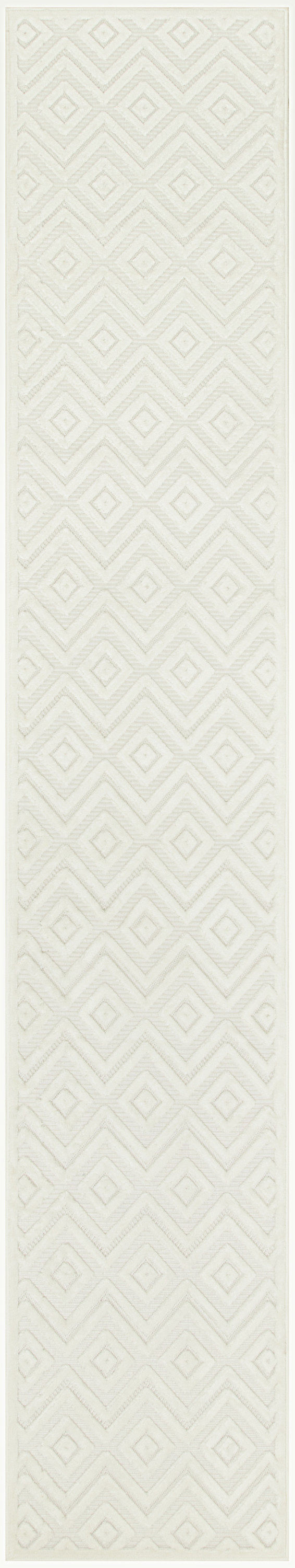 Nourison Versatile 2'2" x 16' Ivory White Modern Rug