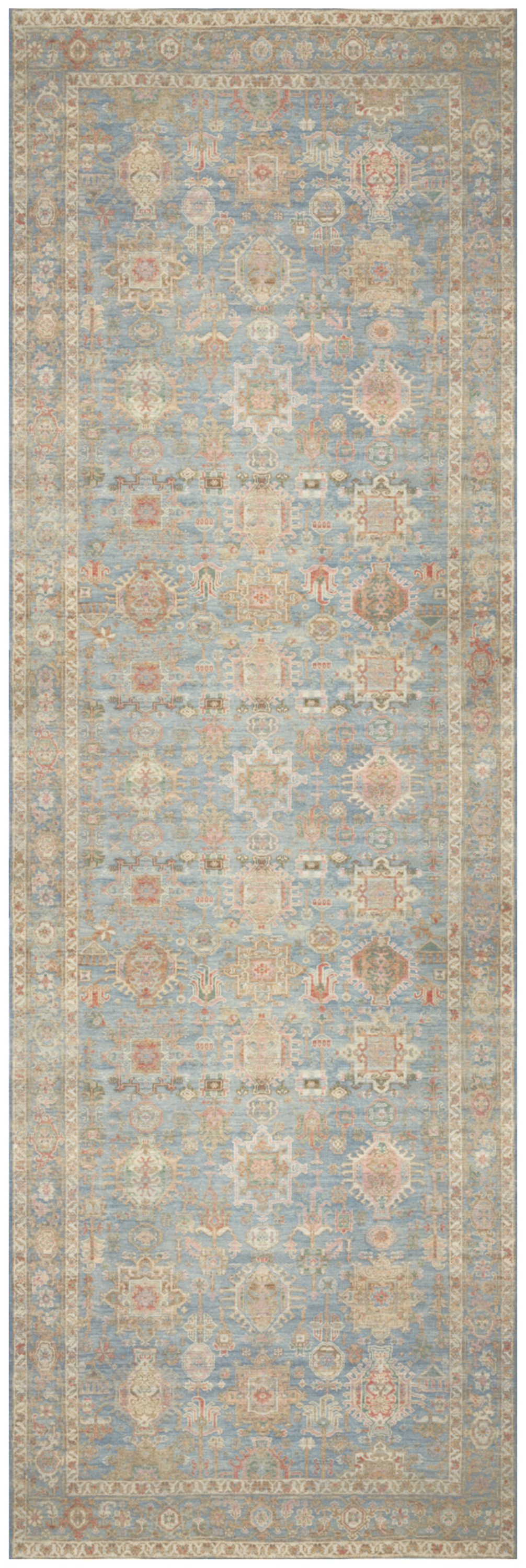 Nourison Vintage Washables 2' x 6' Navy Multicolor Vintage Indoor Rug
