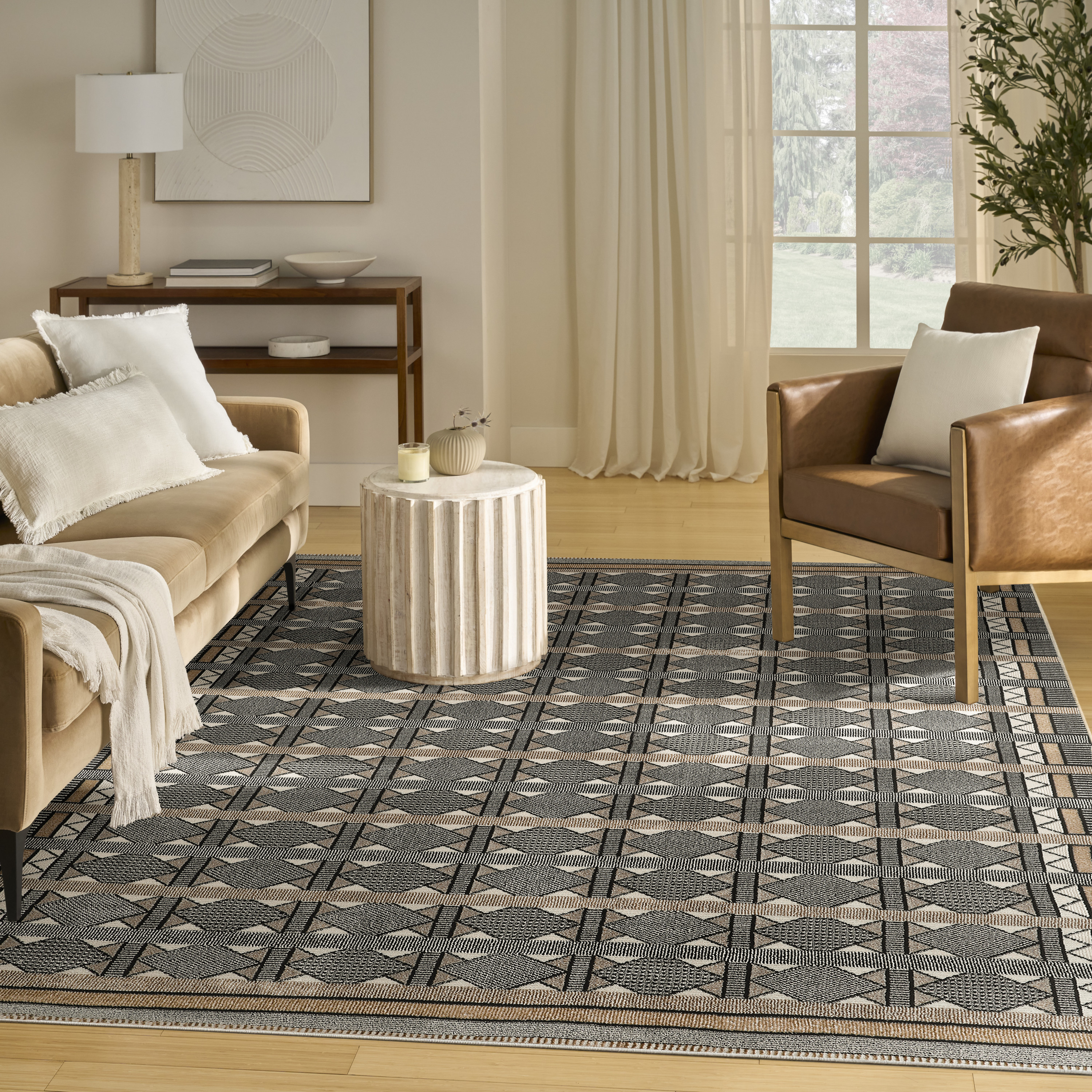 Nourison Nordic 8' x 10' Ivory Multicolor Modern Indoor Rug