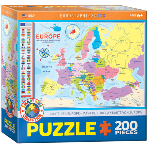 Eurographics Map of Europe Puzzle - 200 Pieces