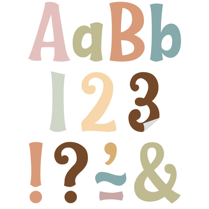 Calming Colors 4" Wild Whimsy Self-Adhesive Letters, 222 Pieces