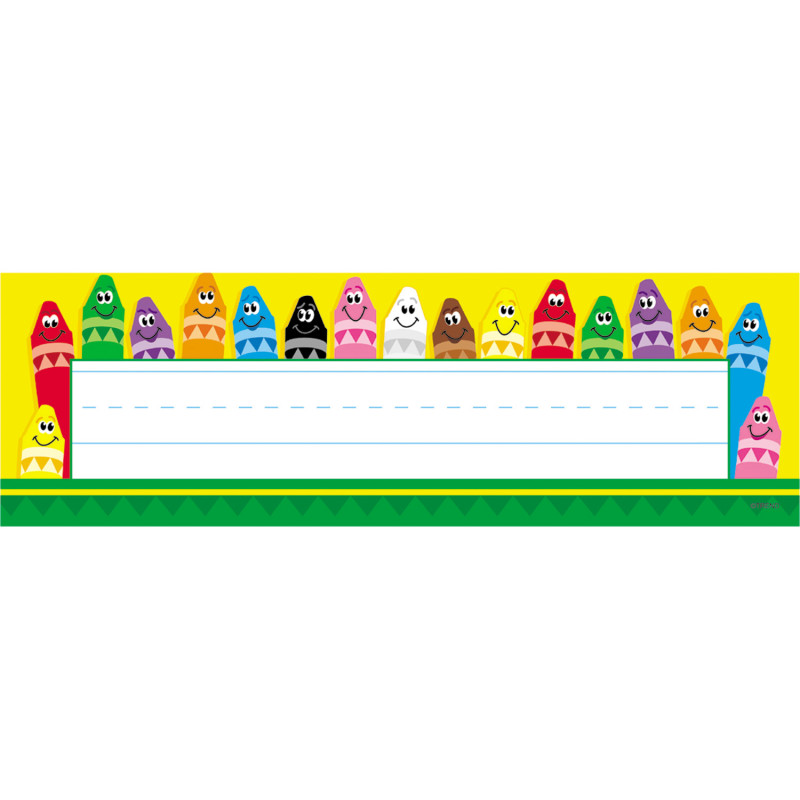 Colorful Crayons Desk Toppers® Name Plates, 36 ct