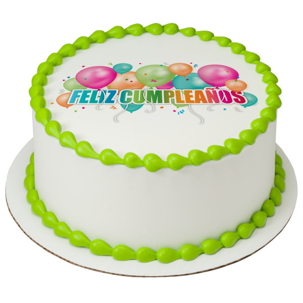 Feliz Cumpleaños PhotoCake® Edible Image®