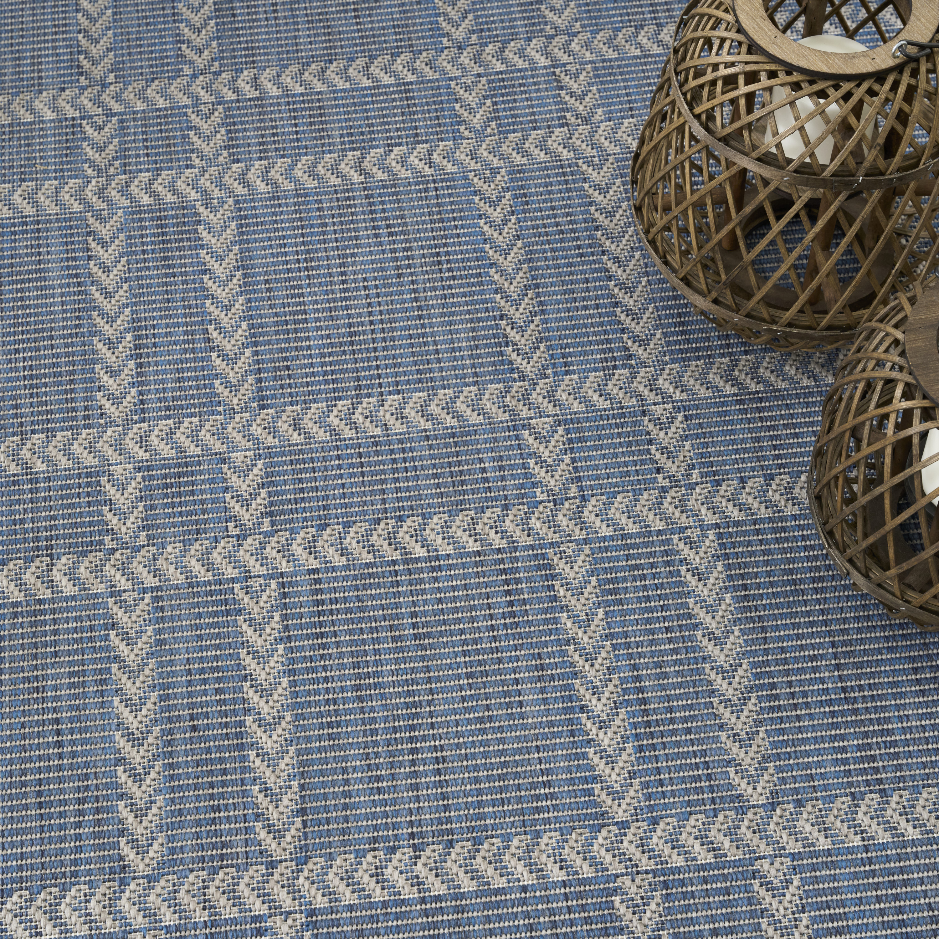 Nourison Horizon Indoor/Outdoor 9' x 12' Navy Modern Rug