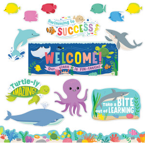 Sea Friends Under the Sea Bulletin Board Set, 42 Pieces
