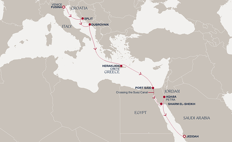 Itinerary map