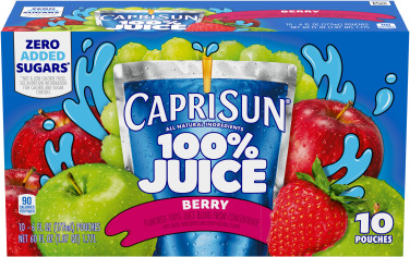 Capri Sun® 100% Juice Berry Flavored Juice Blend, 10 ct Box, 6 fl oz Pouches