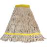 Golden Star, Starline, Cotton Looped-End Wet Mop Head with 1.25" Headband, Small, Natural