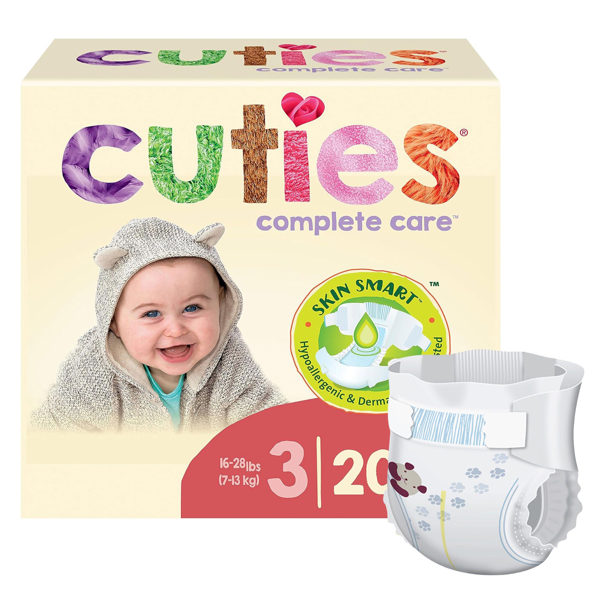 Cuties® Complete Care Diapers, Size 3