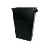 Impact, Thin Bin, 23 gal, Plastic, Black, Rectangle, Receptacle