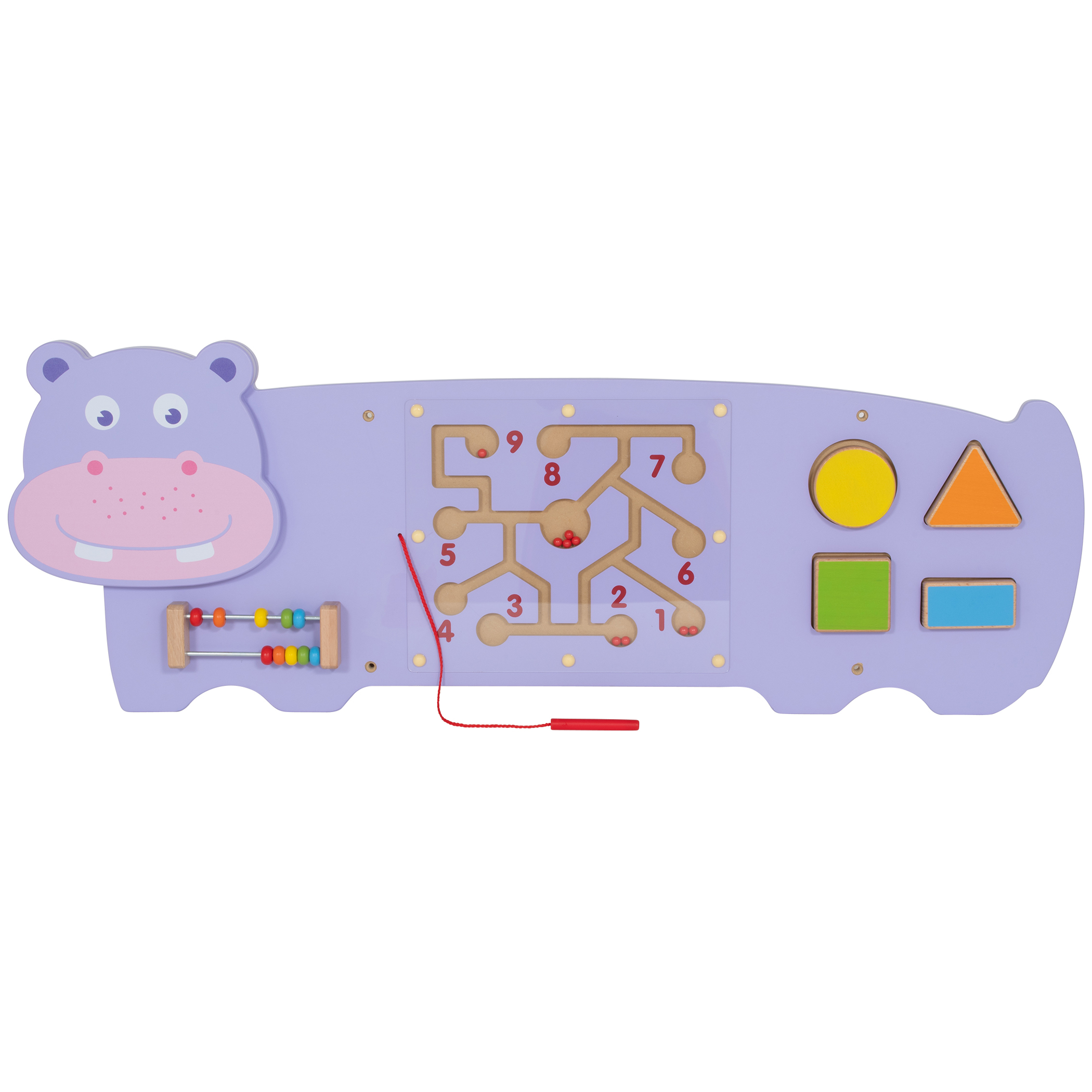 Learning Advantage Hippo Activity Wall Panel - 18m+ - Toddler Activity Center