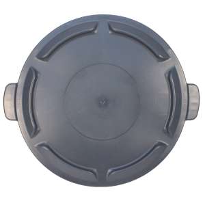 Impact, Gator, Round, Plastic, 32 gal, Gray, Receptacle Lid