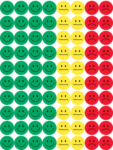 Behavior Stickers - Pack of 15 sheets (1200 stickers) 1/2" diameter