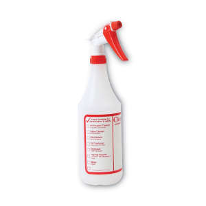 Boardwalk, Trigger Spray Bottle, 32 Oz, HDPE, Red/Clear