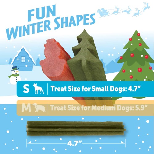 <p>We recommend one properly sized treat per day<br />
Not suitable for dogs under the age of 9 months.<br />
Suitable only for dogs between 25 and 40 lb.<br />
Always have fresh water available for your dog.<br />
As with any edible product, monitor your dog to ensure the treat is adequately chewed. Swallowing any item without thoroughly chewing it may be harmful or even fatal to a dog.</p>
