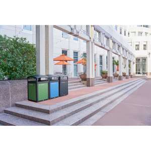 Rubbermaid Commercial, Decorative Plastic Compost Panels, Medium, Green, 4/Case