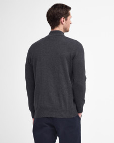 Felpa in cotone con mezza zip 