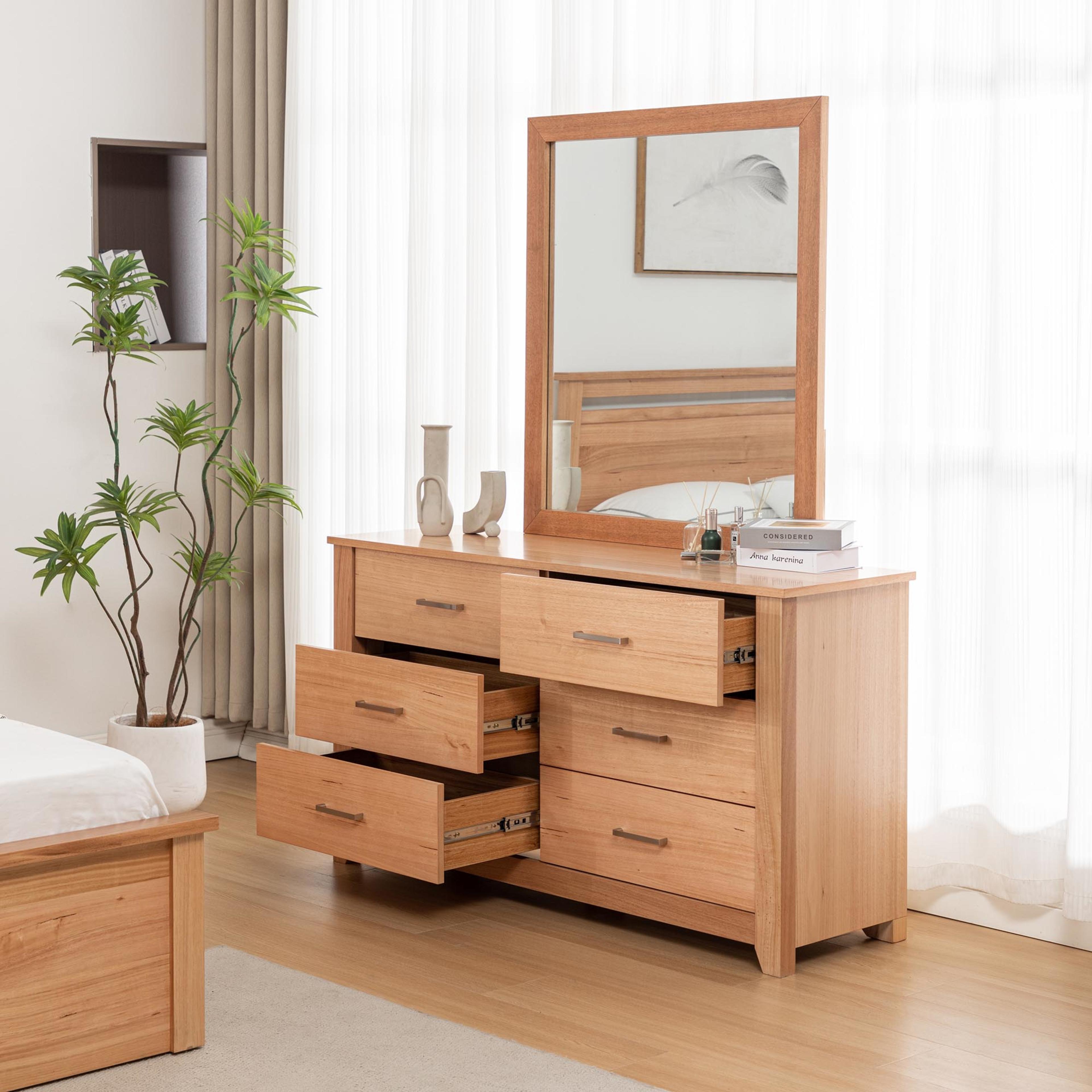 Lifestyle image of the Portland Mirror, Natural from Forty Winks