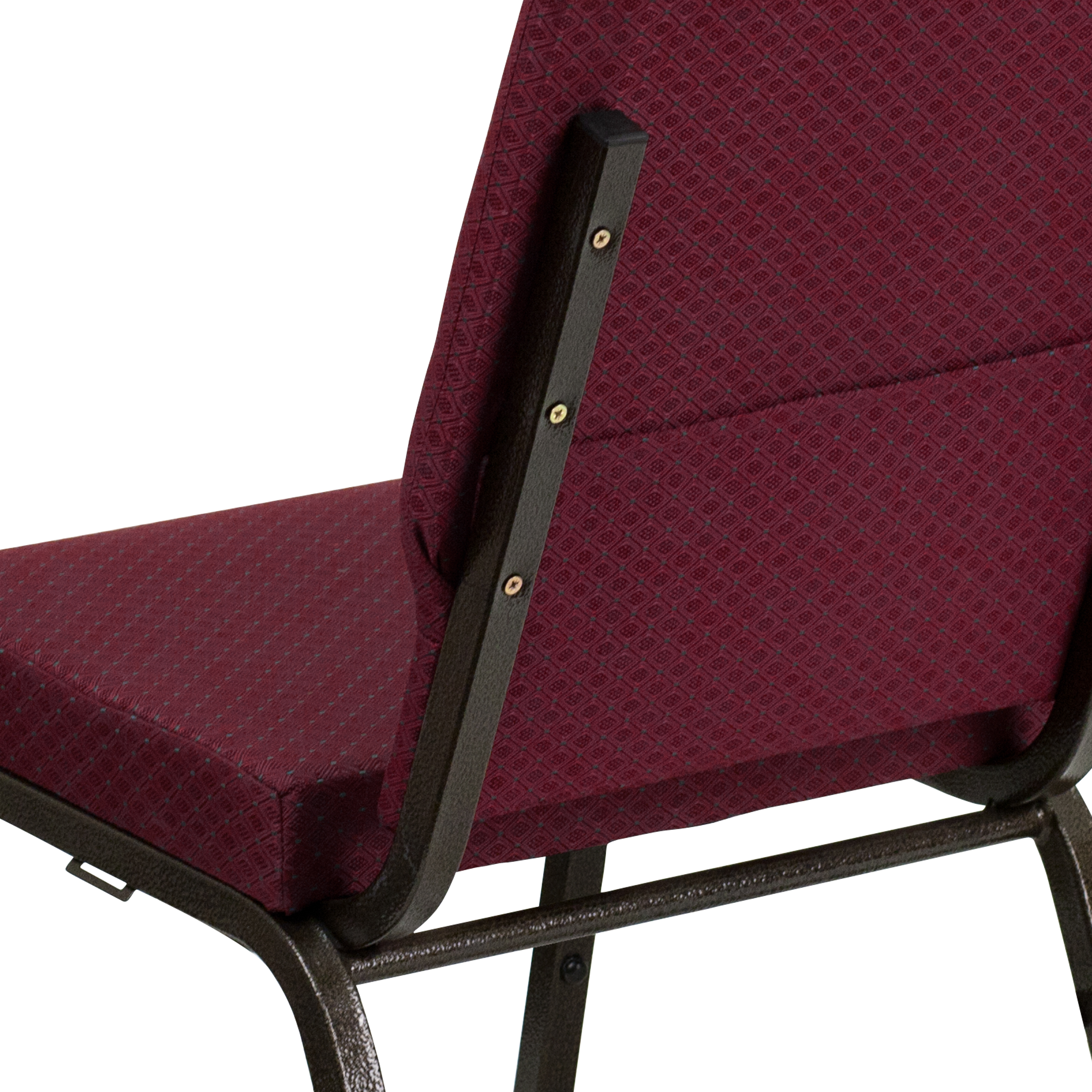 HERCULES Series 18.5''W Stacking Church Chair in Purple Fabric - Gold Vein Frame - Picture 127 of 140