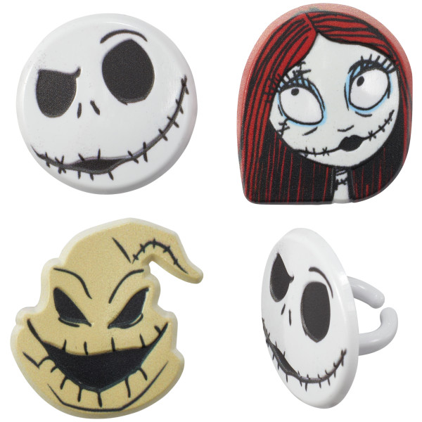 Disney Tim Burton's The Nightmare Before Christmas Jack Skellington, Sally, and Oogie Boogie Cupcake Rings