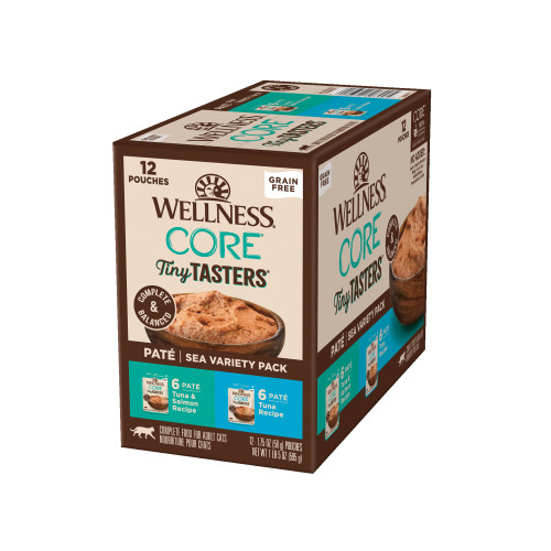 Wellness CORE Tiny Tasters Sea Variety Pack Front packaging