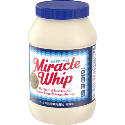Miracle Whip Dressing, for a Keto and Low Carb Lifestyle, 30 fl oz Jar