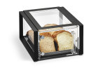Cubic modular display bin with ½-size drawer and black frame