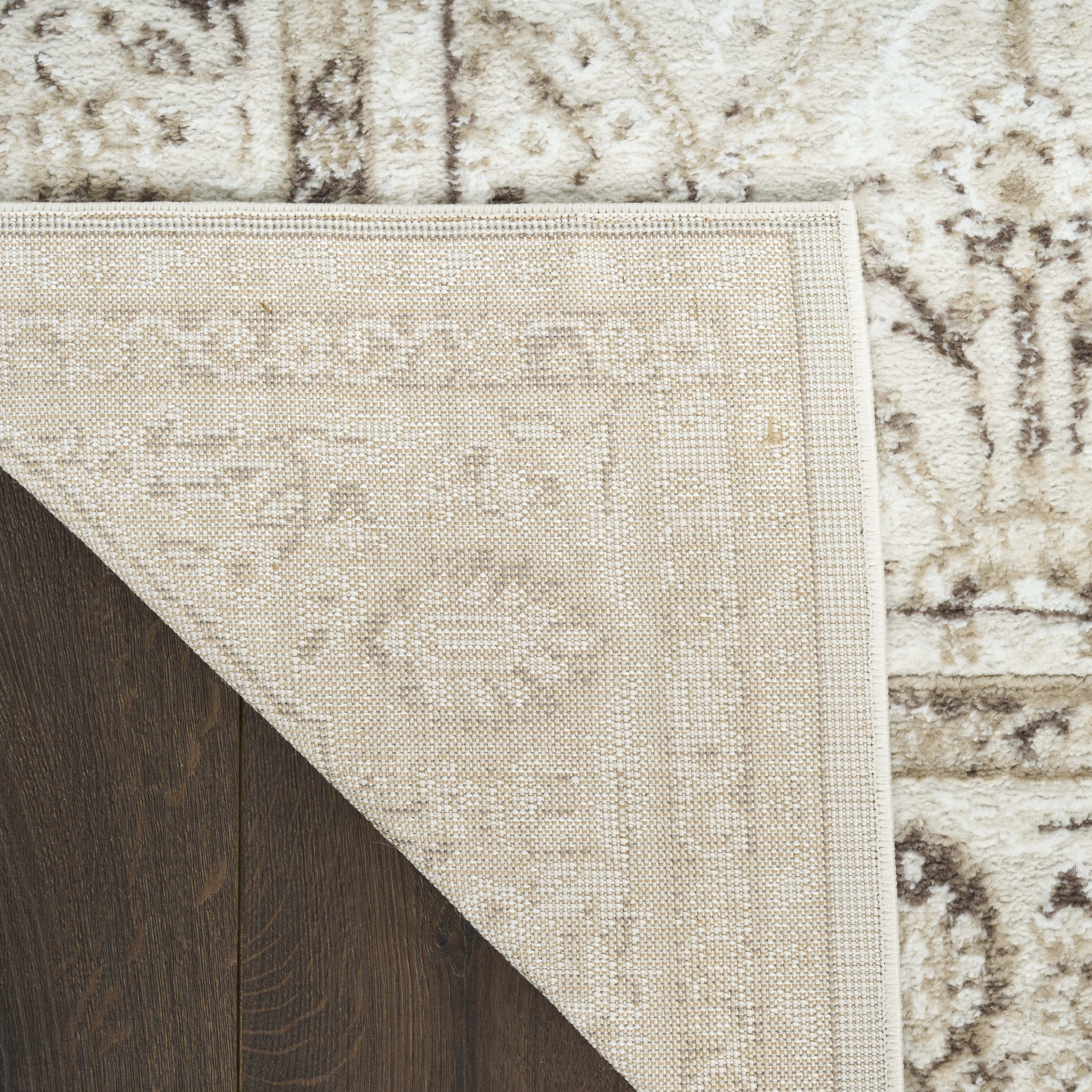 Nourison Dekor 4' x 6' Ivory Brown Vintage Indoor Rug