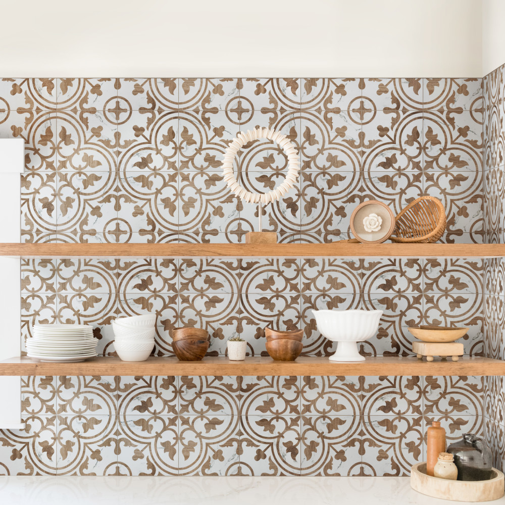 Llama Arte Loire Noce 9-3/4 in. x 9-3/4 in. Porcelain Floor and Wall Tile