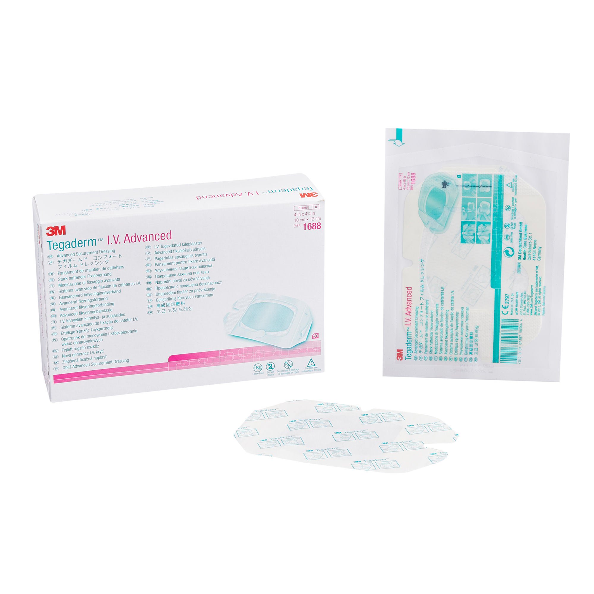 3M™ Tegaderm™ IV Advanced Securement Dressing, 4 x 4¾ Inch