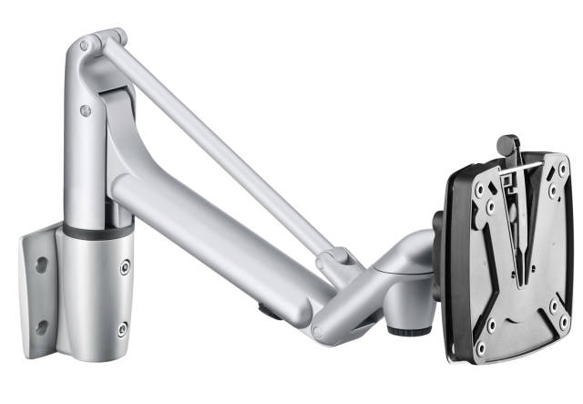 LiftTEC® I sw mounts on a Novus SlatWall to enhance ergonomic comfort and create more useable space.