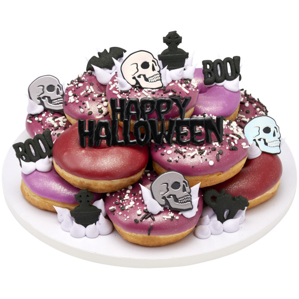 Metallic Skull Cupcake Rings