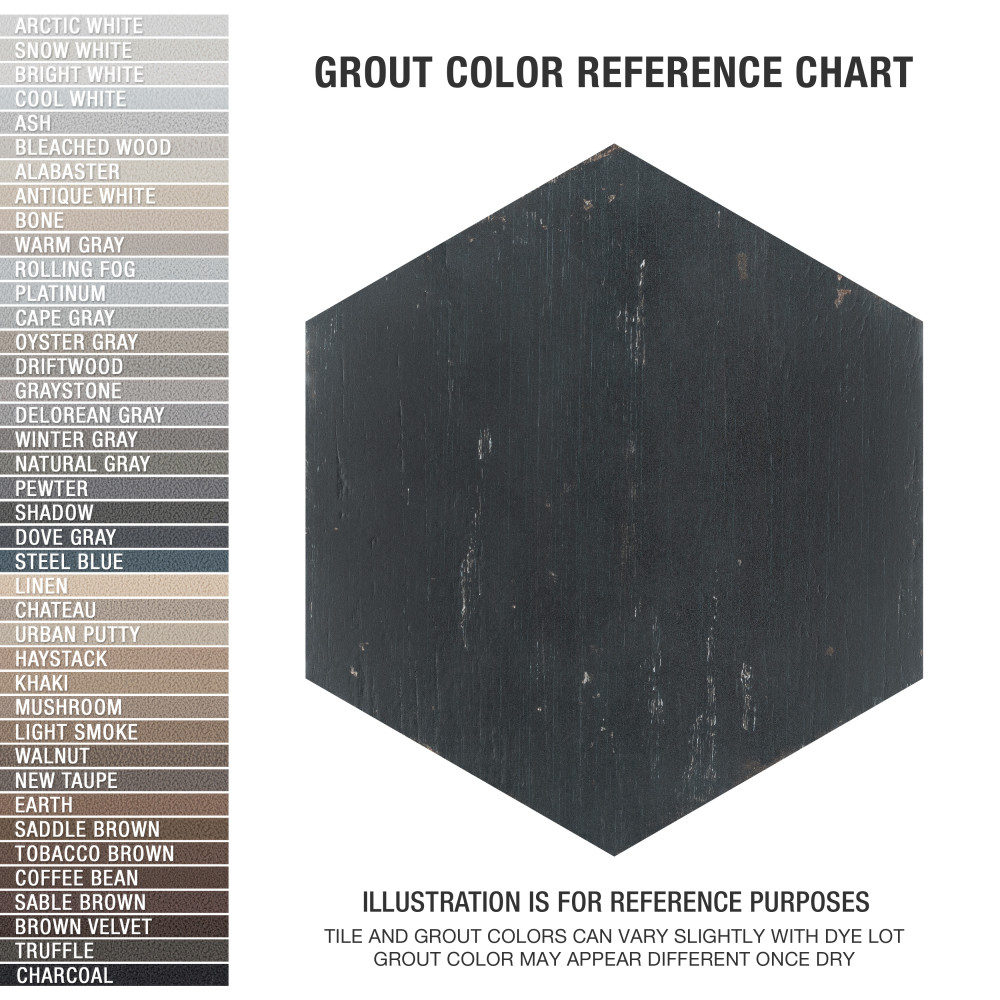 Retro Hex Nero 14-1/8 in. x 16-1/4 in. Porcelain Floor and Wall Tile