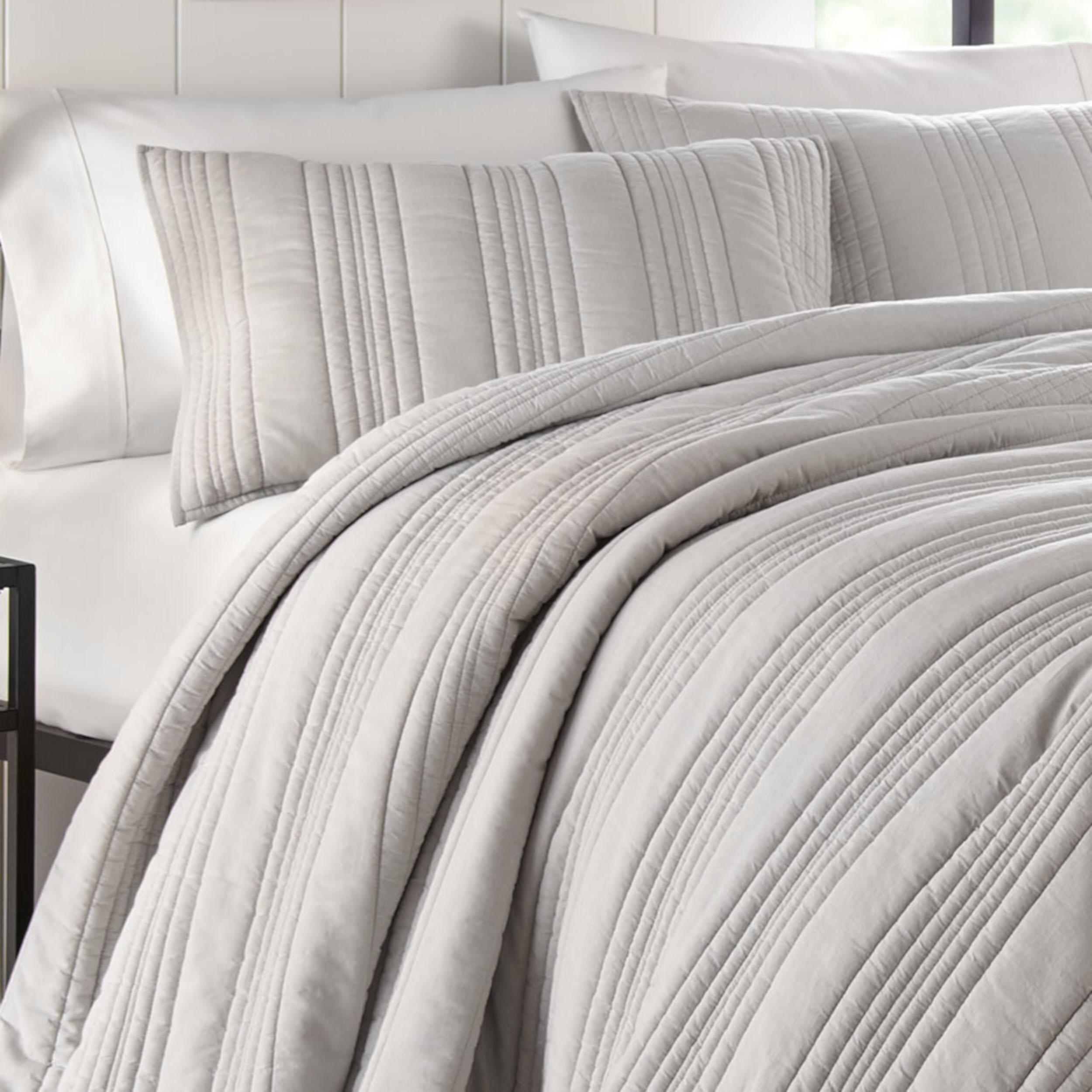 Stone Cottage Whitehills Cotton Grey 3 Piece Quilt Set-Full/Queen - Picture 14 of 35
