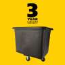 RUB4616BK, Rubbermaid Commercial, Cube Truck, 16 cu ft, Black