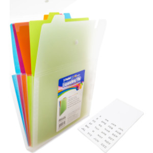 5-Pocket Letter Size Vertical Poly Expanding File
