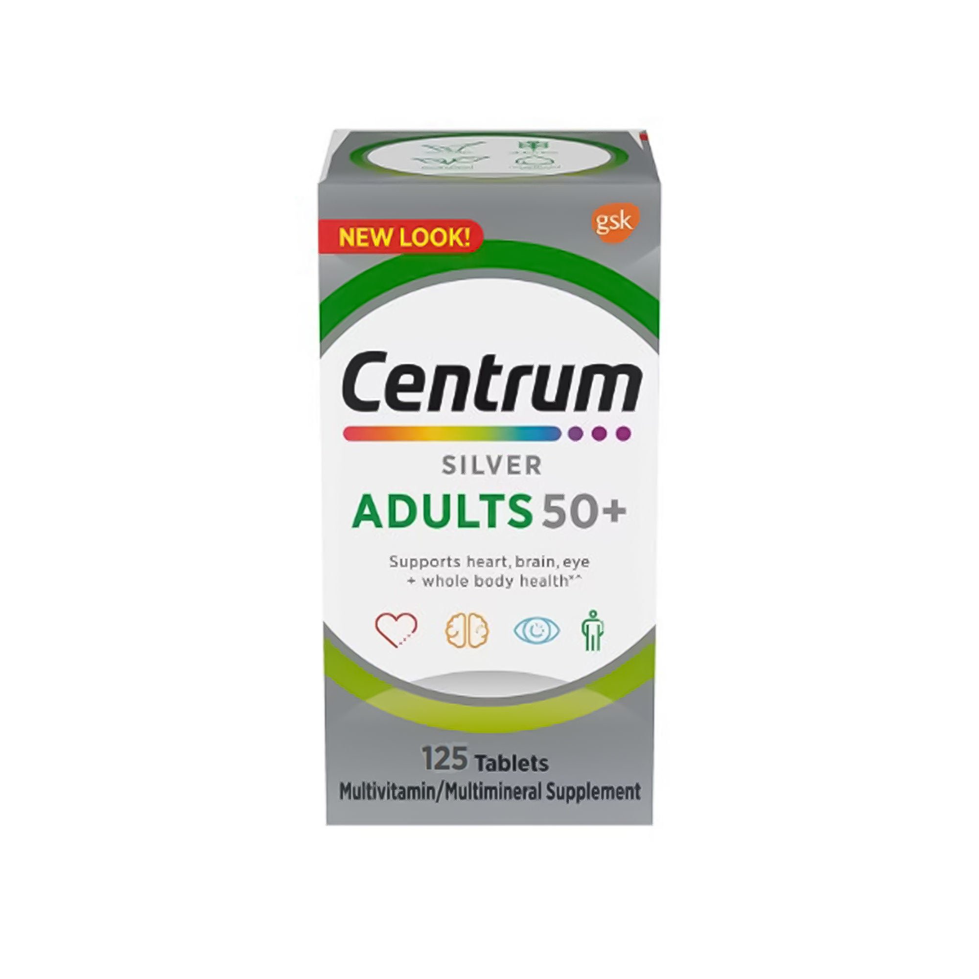 Centrum Silver Adults 50+ Multivitamin/Multimineral Supplement Tablets